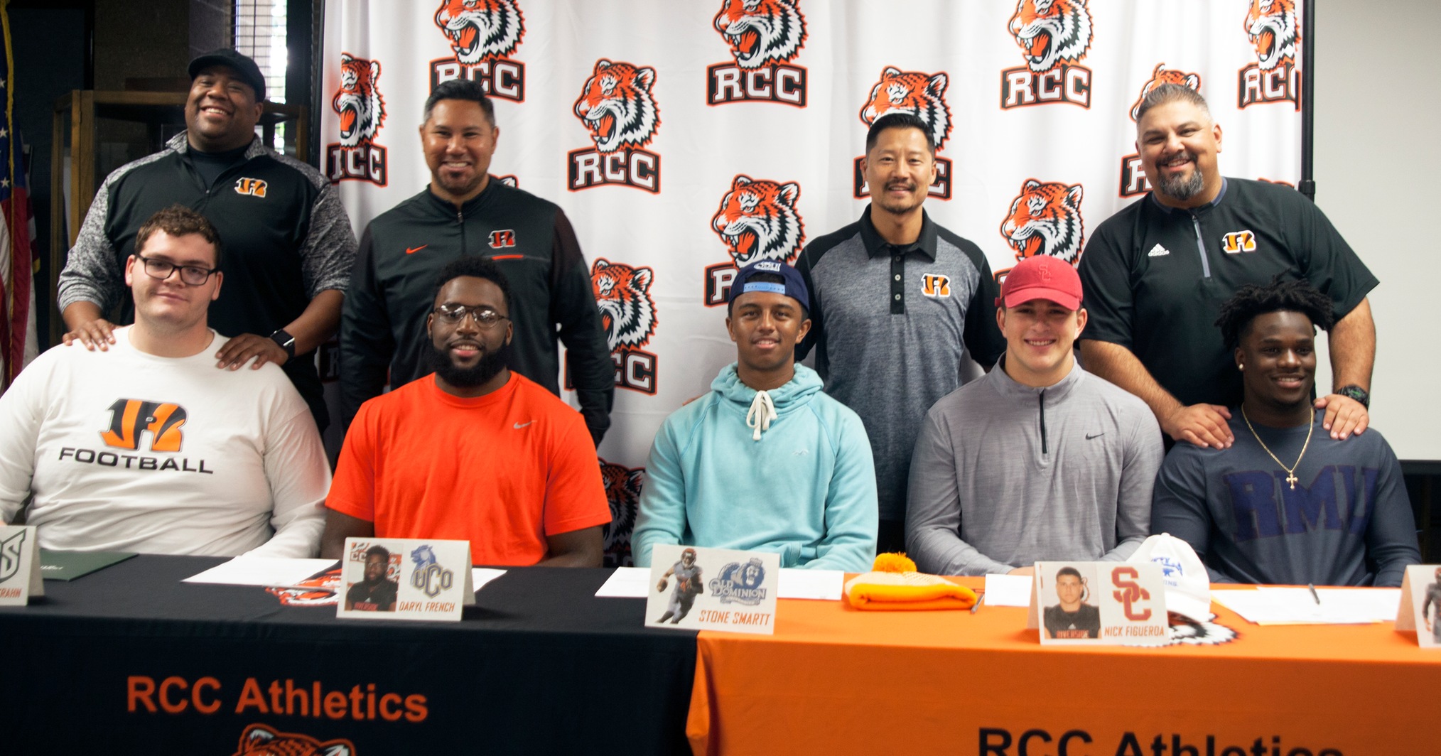 Nine football student-athletes signed National Letters of Intent (NLI) to attend four-year universities next season (photo by Mike Federis)