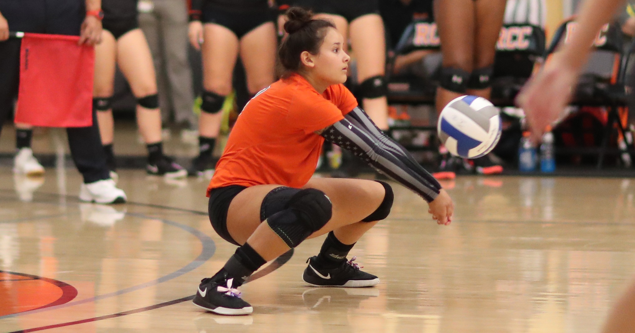 Sadie Arganda recorded a career-high 30 digs in a five set victory over Golden West. (Photo by Bobby R. Hester)
