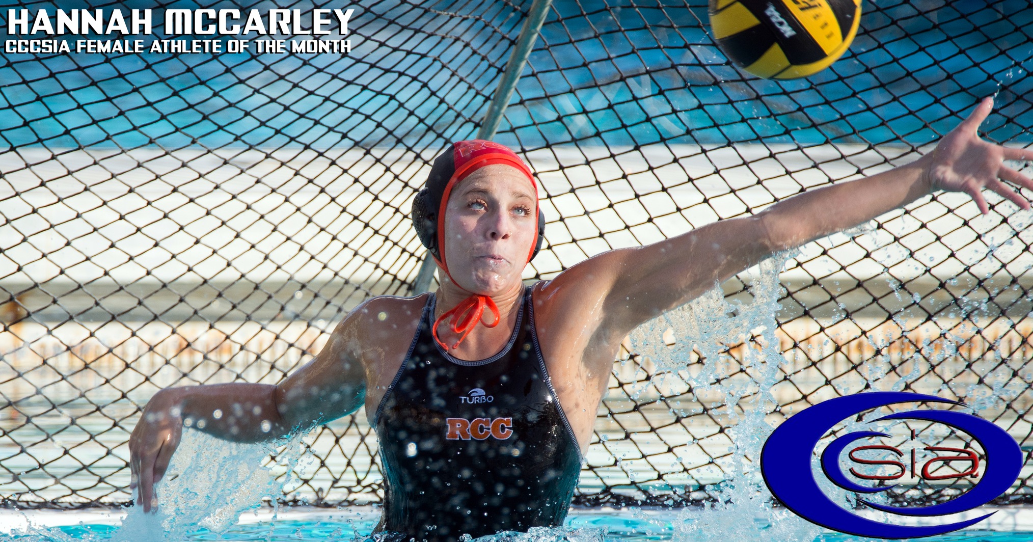 Hannah McCarley has been named the CCCSIA Female Athlete of the Month for September. She has dominated the cage by being ranked in the top-five in saves statewide while holding a 16-2 overall record thus far. (Photo by Michael Leone)
